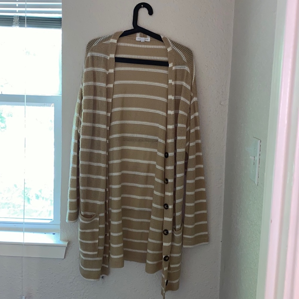 Long striped cardigan